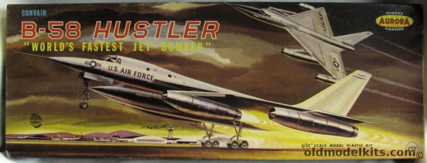 Aurora 1/76 Convair B-58 Hustler, 375-198 plastic model kit